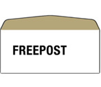 Complete A white envelope with the word 'FREEPOST' printed in black text on the front.