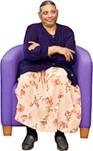 A patient sitting in a chair